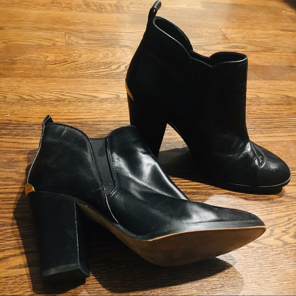 Michael Kors black ankle booties